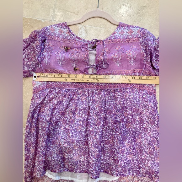Cotton Floral Pink & Purple Flowy Top & Maxi Skirt SET. - Picture 10 of 16